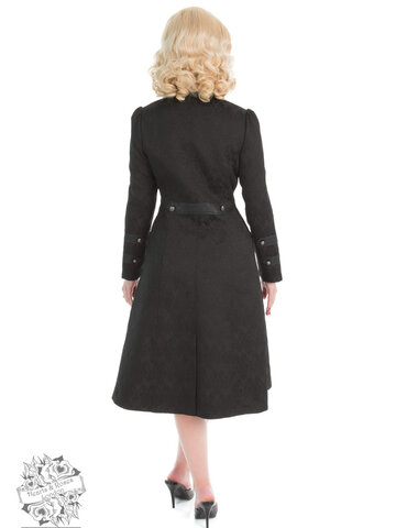 Eredeti és szokatlan ajándékot keres? a megajándékozottat garantáltan meglepi Fekete női aszimmetrikus kabát gombokkal